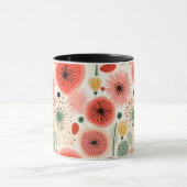 カラフル鮮やか果花継目模様 マグカップ (中央)