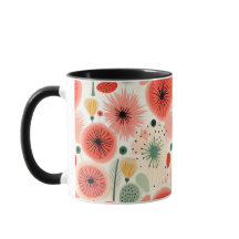 カラフル鮮やか果花継目模様