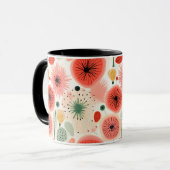 カラフル鮮やか果花継目模様 マグカップ (正面左)