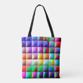 カラフル鮮やか正方形デザイナーパターンテンプレート トートバッグ (裏面)