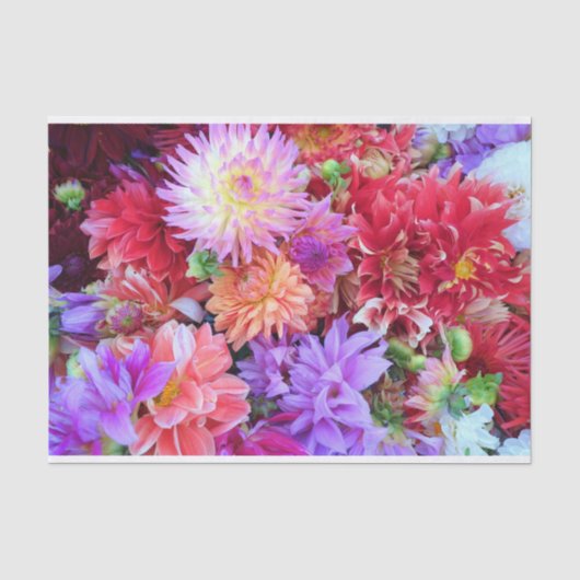 カラフル鮮やか花 薄葉紙 (正面)