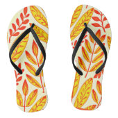 カラフル鮮やか葉モザイク離れ模様 ビーチサンダル (ソール)
