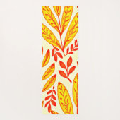 カラフル鮮やか葉モザイク離れ模様 ヨガマット (裏面)