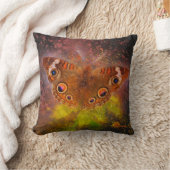 カラフル鮮やか蝶の水絵を描色 クッション (ブランケット)