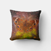 カラフル鮮やか蝶の水絵を描色 クッション (正面)