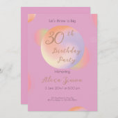 カラフル鮮やか誕生会 招待状 (正面/裏面)