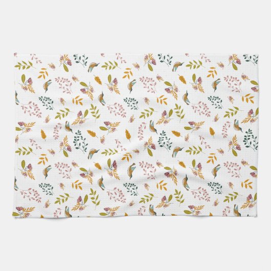 カラフル鳥 キッチンタオル (横)