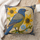 カラフル鳥 クッション (ブランケット)