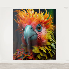 カラフル鳥 タペストリー