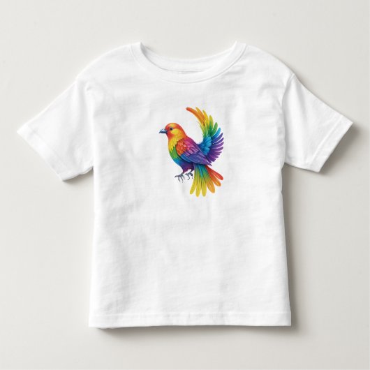 カラフル鳥 トドラーTシャツ (正面)