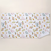 カラフル鳥 ビーチタオル (正面)