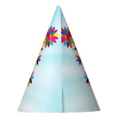 カラフル鳥、フローラメキシコのパターン パーティーハット (裏面)