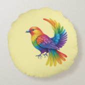 カラフル鳥 ラウンドクッション (裏面)