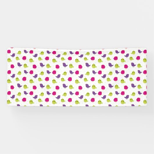 カラフル鳥 横断幕 (横)