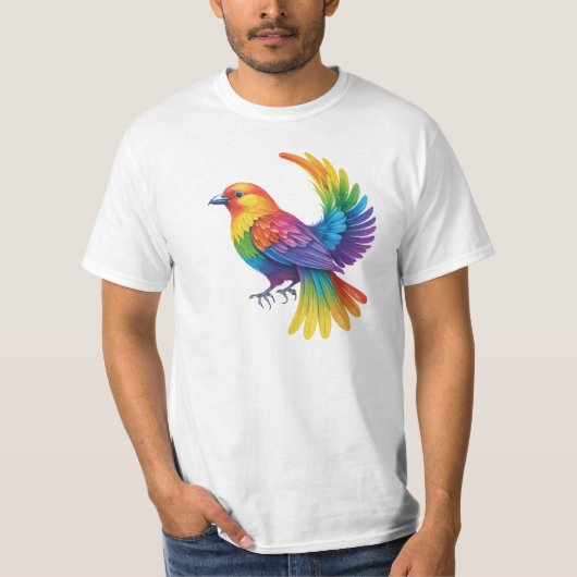カラフル鳥 Tシャツ (正面)