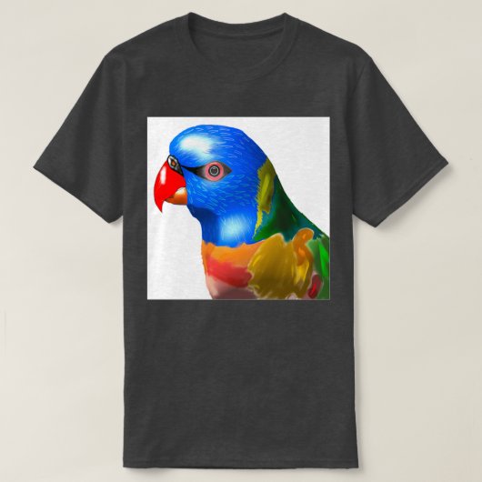 カラフル鳥 Tシャツ (デザイン正面)