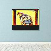 カラフル鳩 キャンバスプリント (インサイチュ (ウッドフロア))