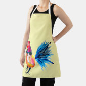 カラフル鶏の水彩動物 エプロン (インサイチュ)