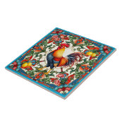 カラフル鶏地中海の、モザイク、レモン タイル (側面)