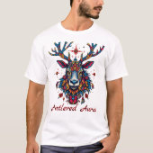 カラフル鹿の頭 Tシャツ (正面)