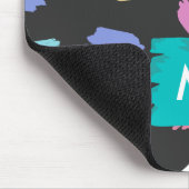 カラフル黒のブラシストロークパーソナライズされた マウスパッド (コーナー)