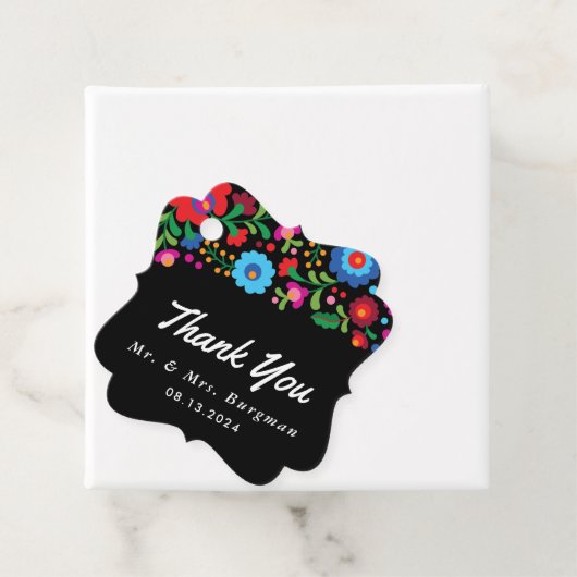 カラフル黒のメキシ感謝していコの刺しゅう結婚の フェイバータグ (インサイチュ)