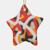 カラフル0748抽象芸術 セラミックオーナメント (左)