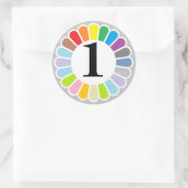 カラフル1ステッカー ラウンドシール (バッグ)