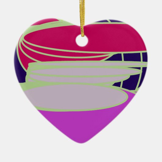 カラフル1332抽象芸術 セラミックオーナメント (正面)