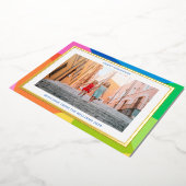 カラフル2ユニーク枚の写真モダン金ゴールド 箔シーズンカード (回転した状態)