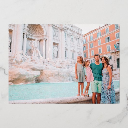 カラフル2ユニーク枚の写真モダン金ゴールド 箔シーズンカード (裏面)