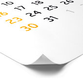 カラフル2025カレンダー - レインボーカラー3列 ポスター (角)