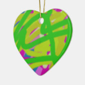 カラフル3748抽象芸術 セラミックオーナメント (左)