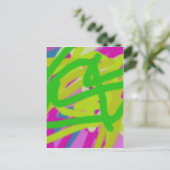 カラフル3748抽象芸術 ポストカード (スタンド正面)