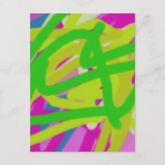 カラフル3748抽象芸術 ポストカード (正面)