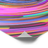 カラフル3dスパイラル渦渦抽象芸術背景 ポスター (角)