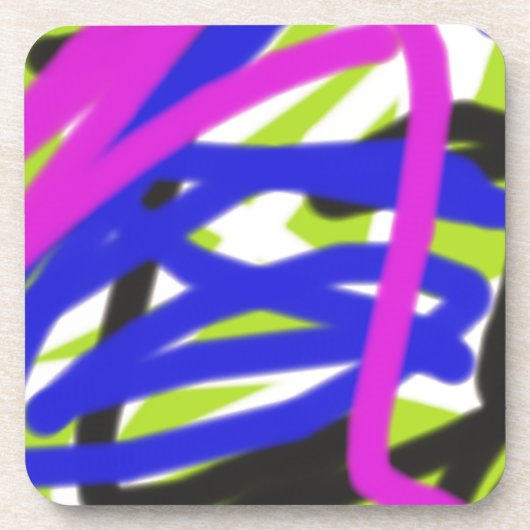カラフル4834の抽象美術 コースター (正面)