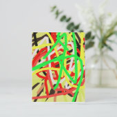 カラフル676抽象芸術 ポストカード (スタンド正面)