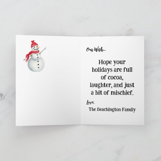 * カラフル7お洒落クリスマスガール贈り物AP97 サンキューカード (内部)