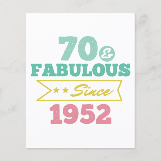 カラフル70と1952年以来の素晴らしい チラシ (正面)