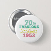 カラフル70と1952年以来の素晴らしい 缶バッジ (正面&裏面)