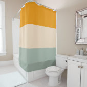カラフル70年代のストライプのレトロストライプ シャワーカーテン (インサイチュ)