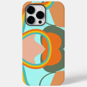 カラフル70年代のレトロヴィンテージ抽象芸術アート Case-Mate iPhoneケース (裏面)
