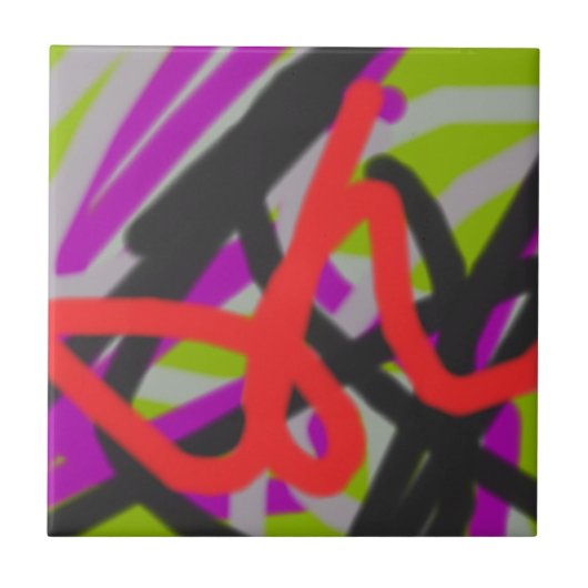 カラフル7564抽象芸術アート タイル (正面)