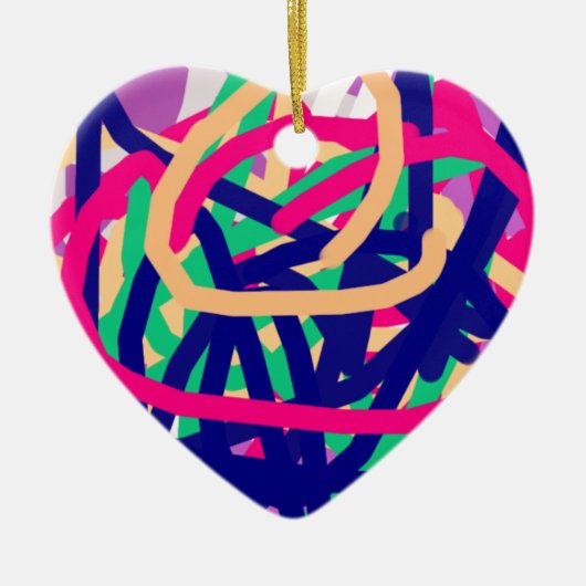 カラフル7647抽象芸術 セラミックオーナメント (正面)