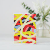 カラフル8773抽象芸術 ポストカード (スタンド正面)