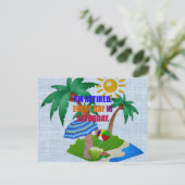 カラフル：あ退職したあ。毎日は土曜日だ。 ポストカード (スタンド正面)