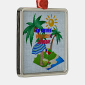 カラフル:あ退職したあ。毎日は土曜日だ。 メタルオーナメント (右)