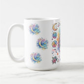 カラフル おとめ座 星座 占星術 フラワー コーヒーマグカップ (左)