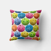 カラフル、おもしろいのPickleballの枕 クッション (裏面)